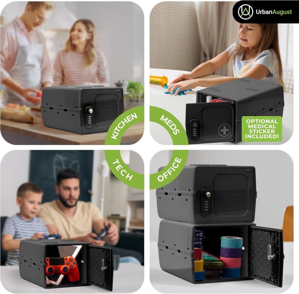 Urban August Combinação dupla e cofre com chave – Caixa com ... - Image 3