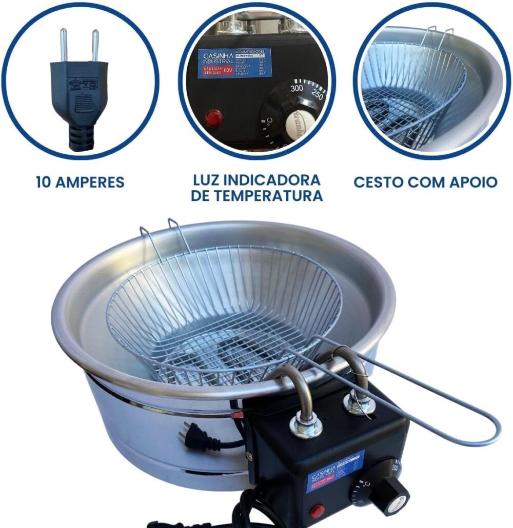 Fritadeira Elétrica Industrial 5 Litros Tacho Redondo (110) | É bom mesmo? Descubra antes de comprar - Image 2