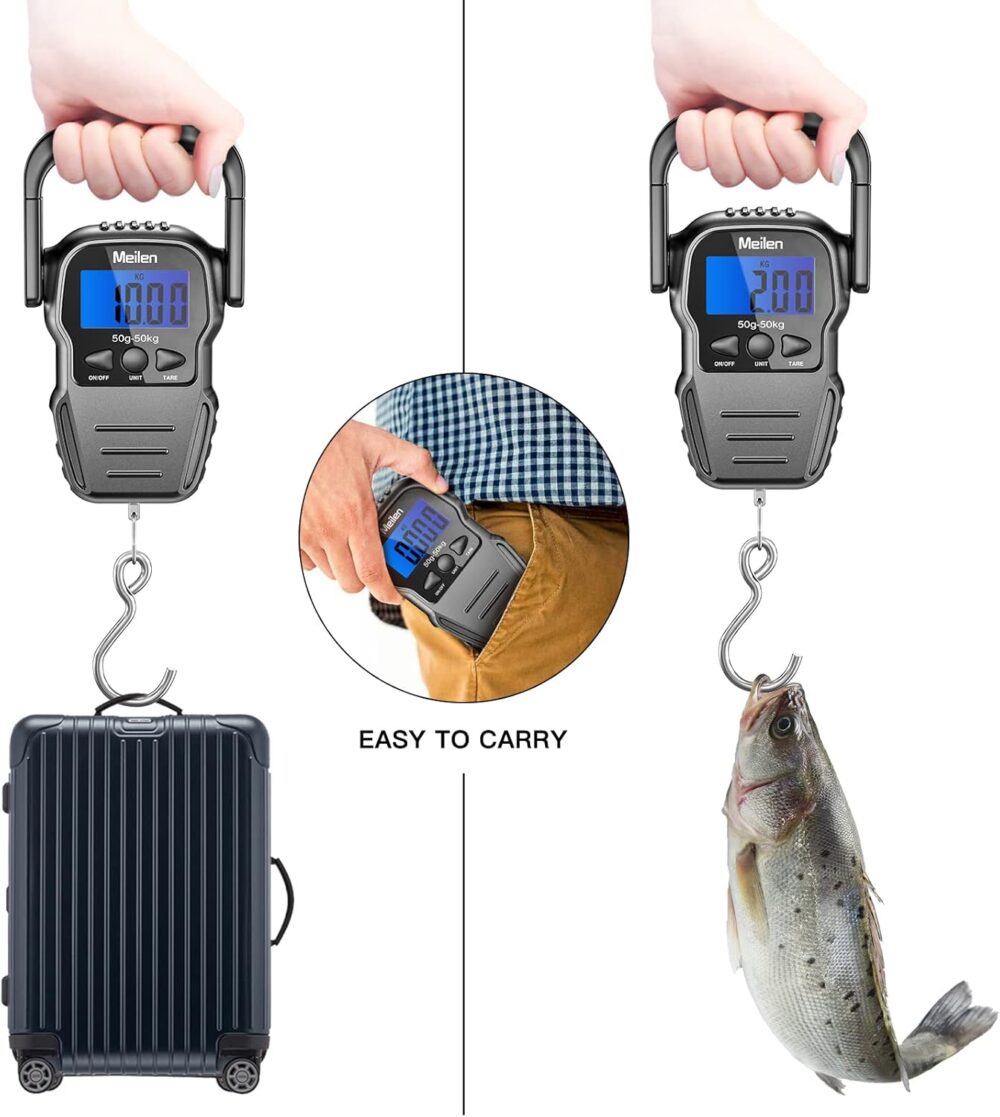 Escala digital de peixe, balança de bagagem, escala de ganch... - Image 6
