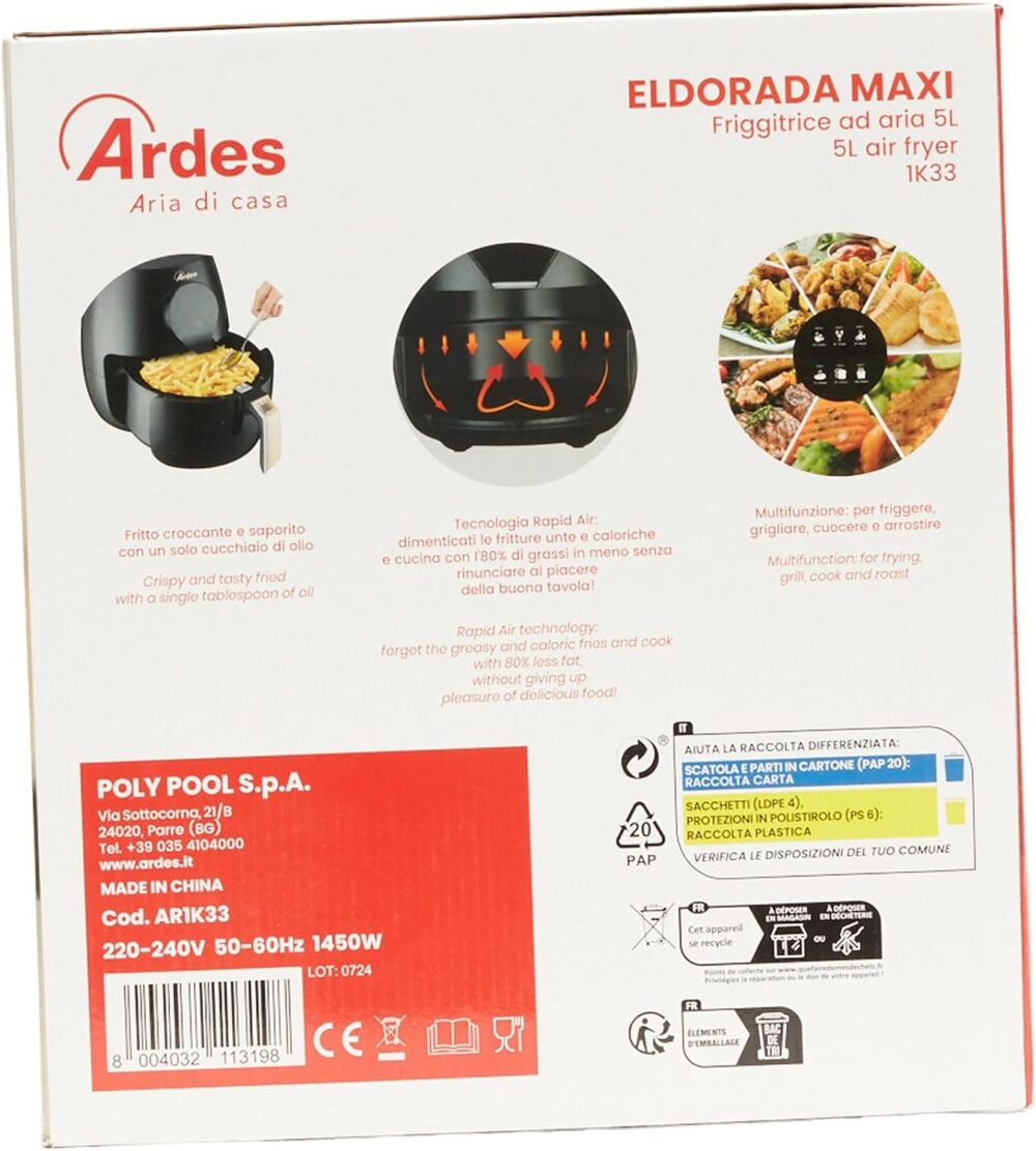 ARDES Frigideira de ar quente capacidade de 5 litros Air Fry... | É bom mesmo? Descubra antes de comprar - Image 11
