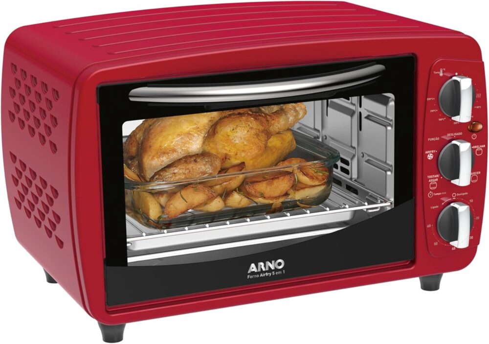 Forno Elétrico Arno 5 em 1 20L Vermelho FOR3 com Função AirF... - Image 6