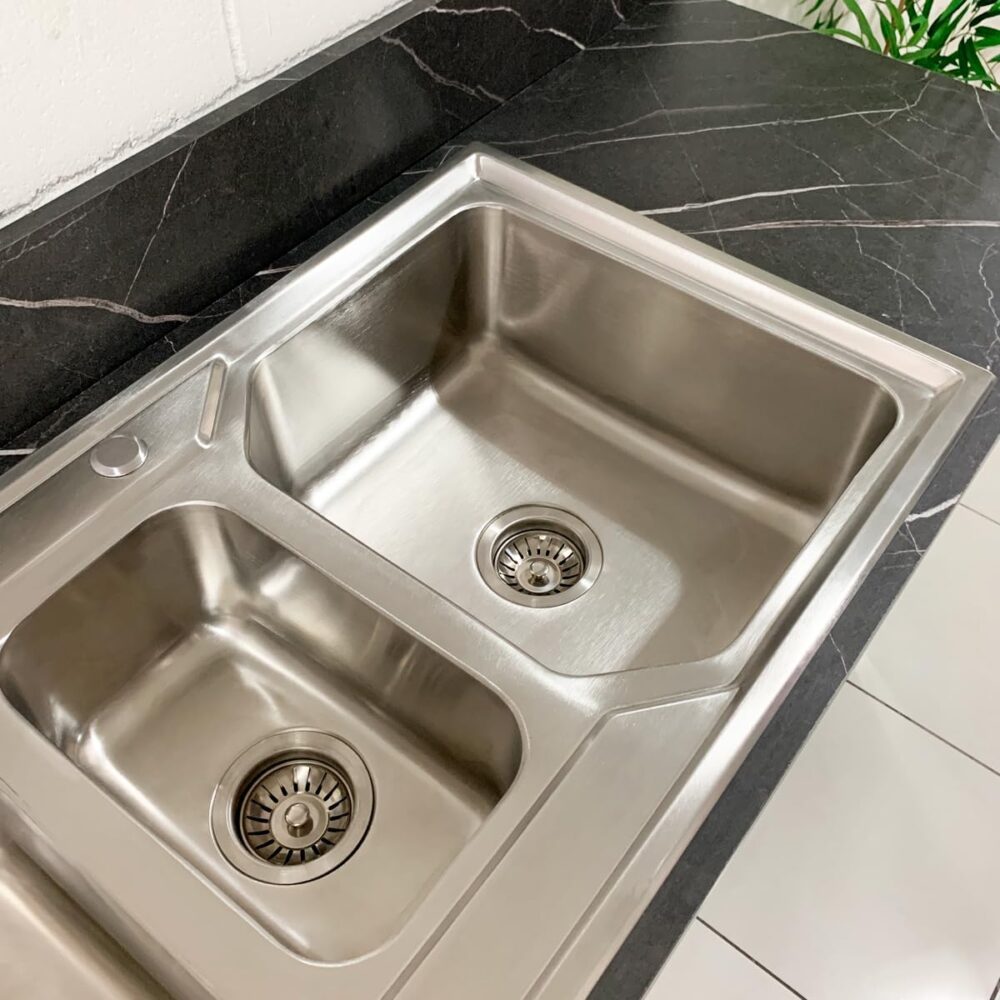 DECORPLACE, Cuba Pia Cozinha Tripla Pro Inox Escovado 105x50... - Image 4