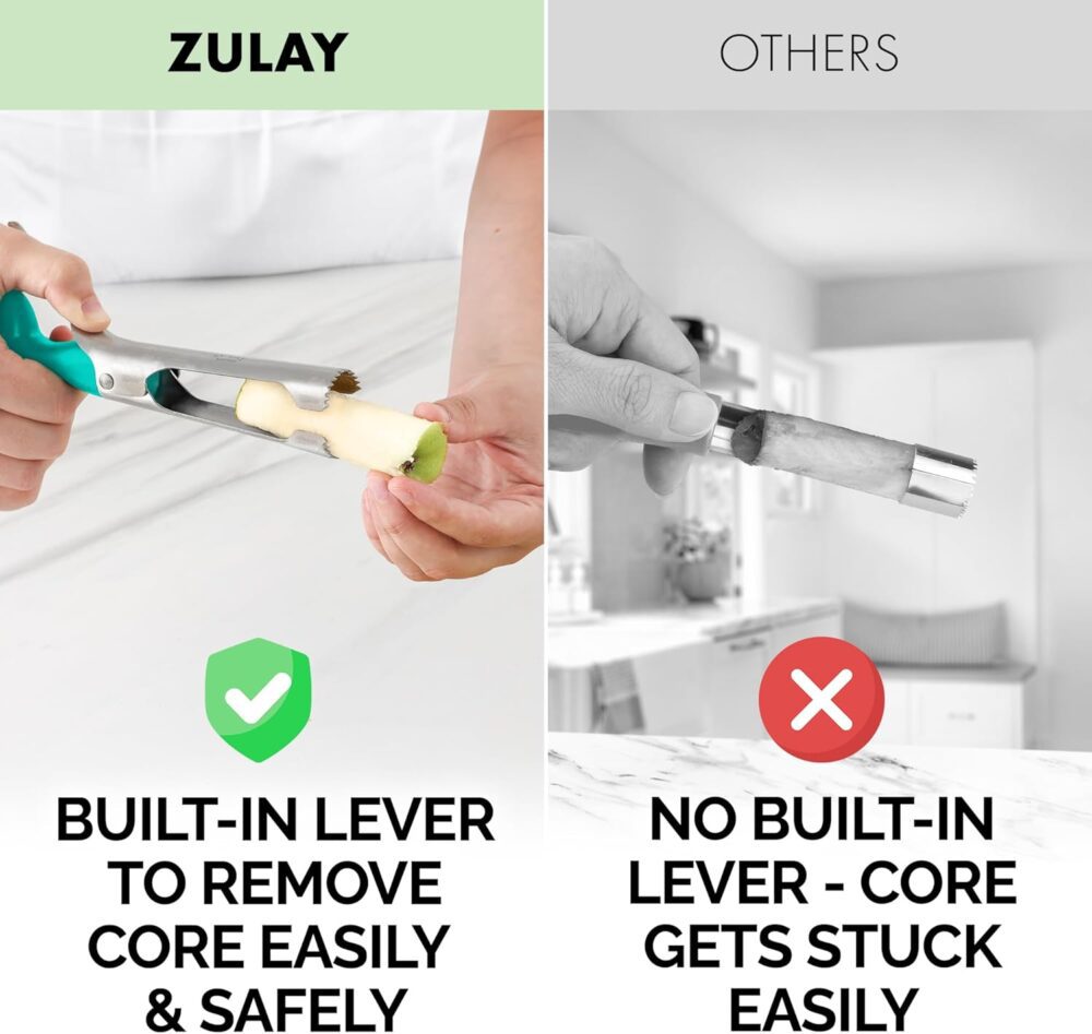 Zulay Kitchen Ferramenta premium de descaroçador de maçã: lâ... - Image 8