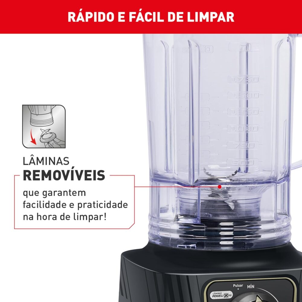 Liquidificador Arno Powermax Autolock 1400W LN82, Cinza Chum... - Image 6