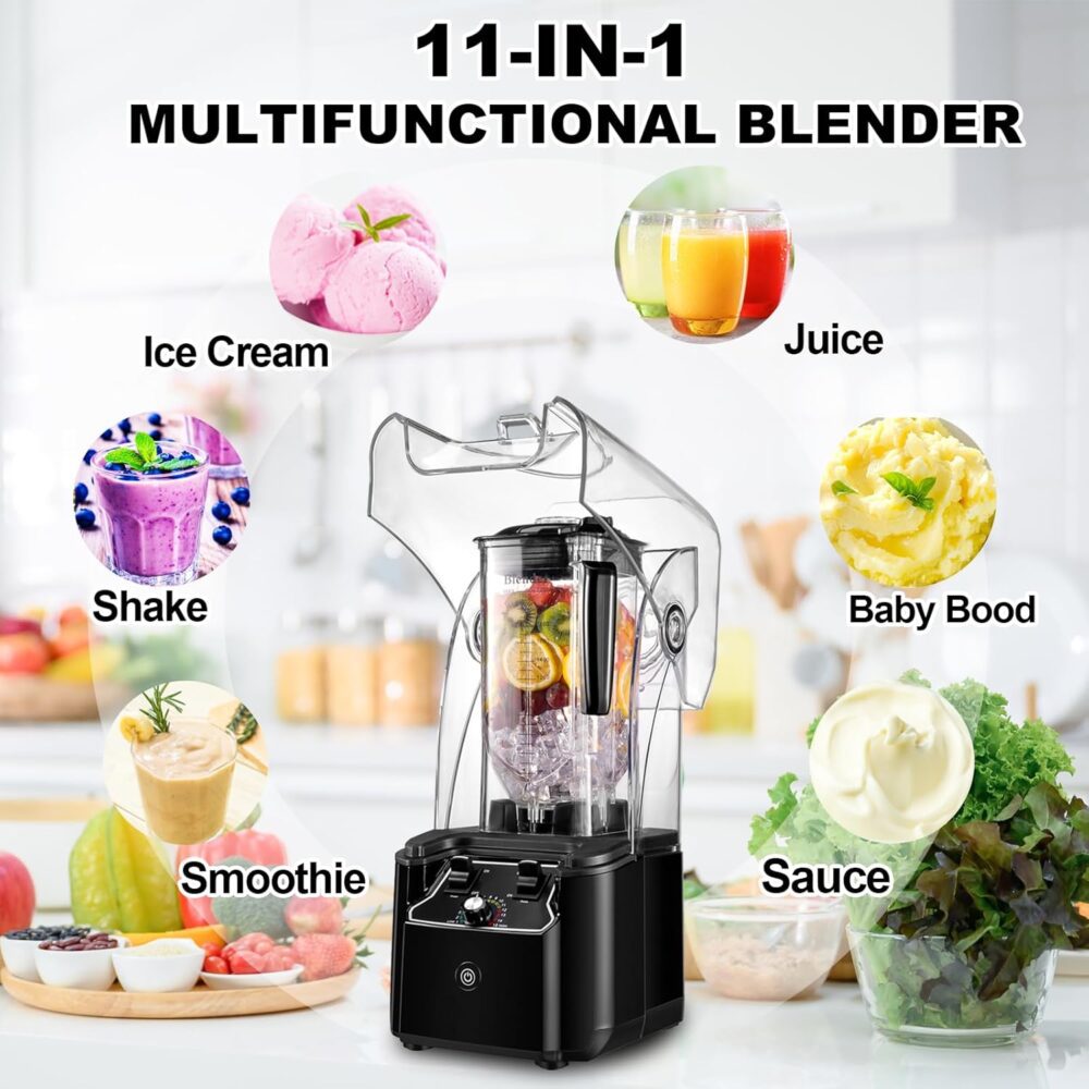 Senlee Liquidificador profissional para cozinha, 2200 W, jar... - Image 6