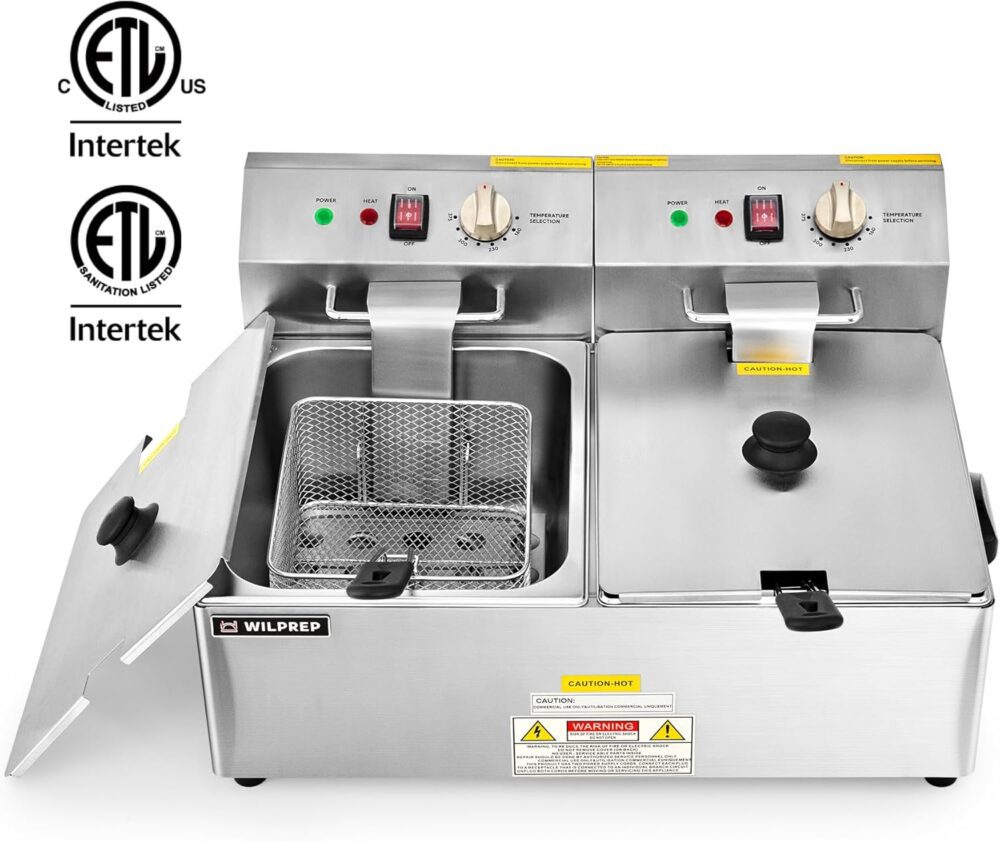 Wilprep Fritadeira Elétrica De 1600 W, Comercial 9 Kg Com Do... - Image 2