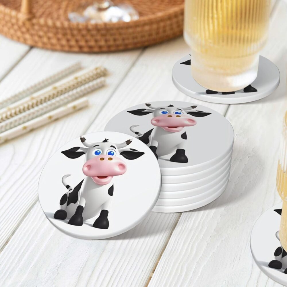 Porta-copos de desenho animado com estampa de vaca leiteira ... - Image 8