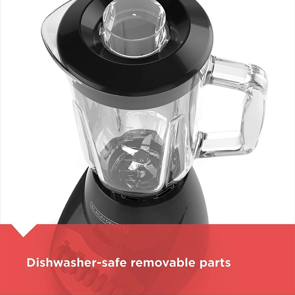 BLACK+DECKER Liquidificador de bancada com pote de vidro de ... - Image 7