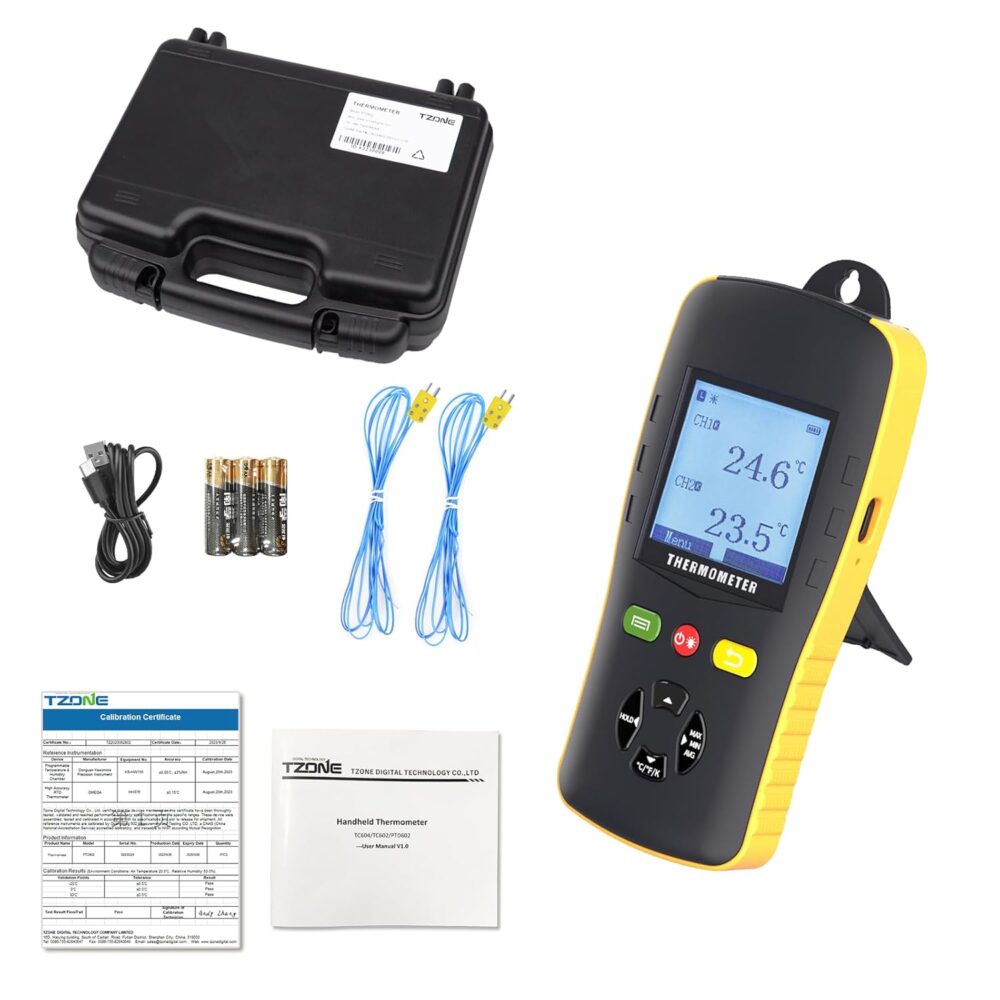 K Tipo Termopar Termômetro Data Logger USB Handheld Dual Can... - Image 5