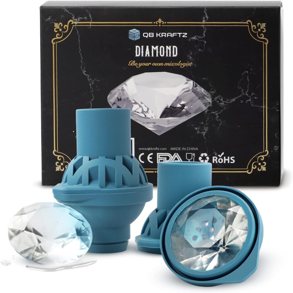 QB KRAFTZ Forma de Gelo - Molde em Formato de Diamante | Con...