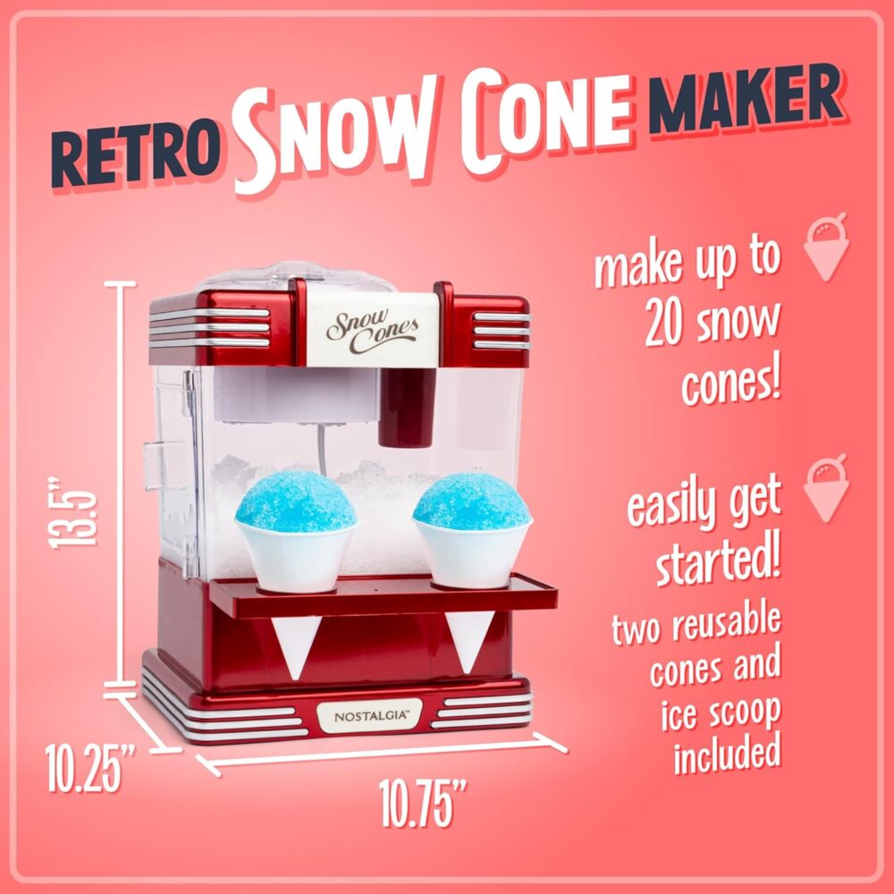 Nostalgia Máquina de gelo raspado com cone de neve – máquina... - Image 2