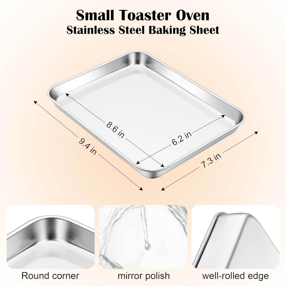 E-far Mini torradeira para forno, 23,9 cm x 18,5 cm, assadei... - Image 2