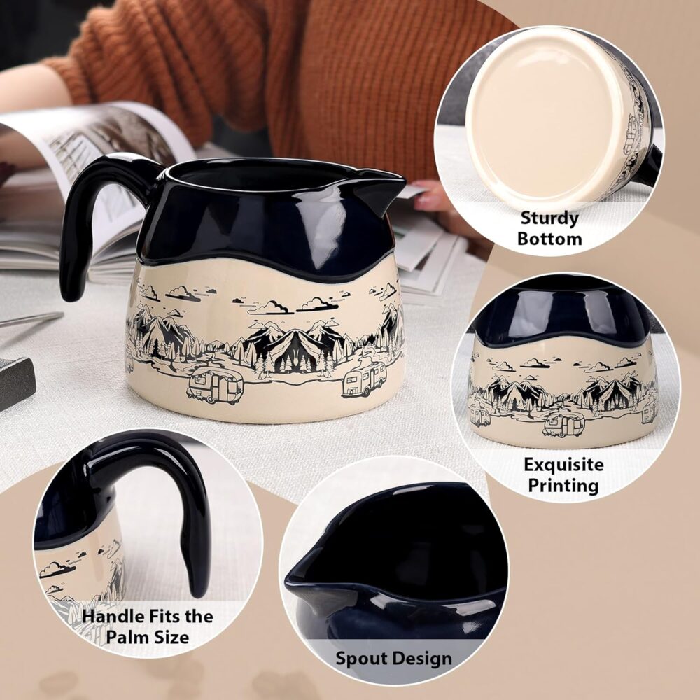 INGOFIN Creme de cerâmica com alça – jarra pequena, recipien... - Image 5