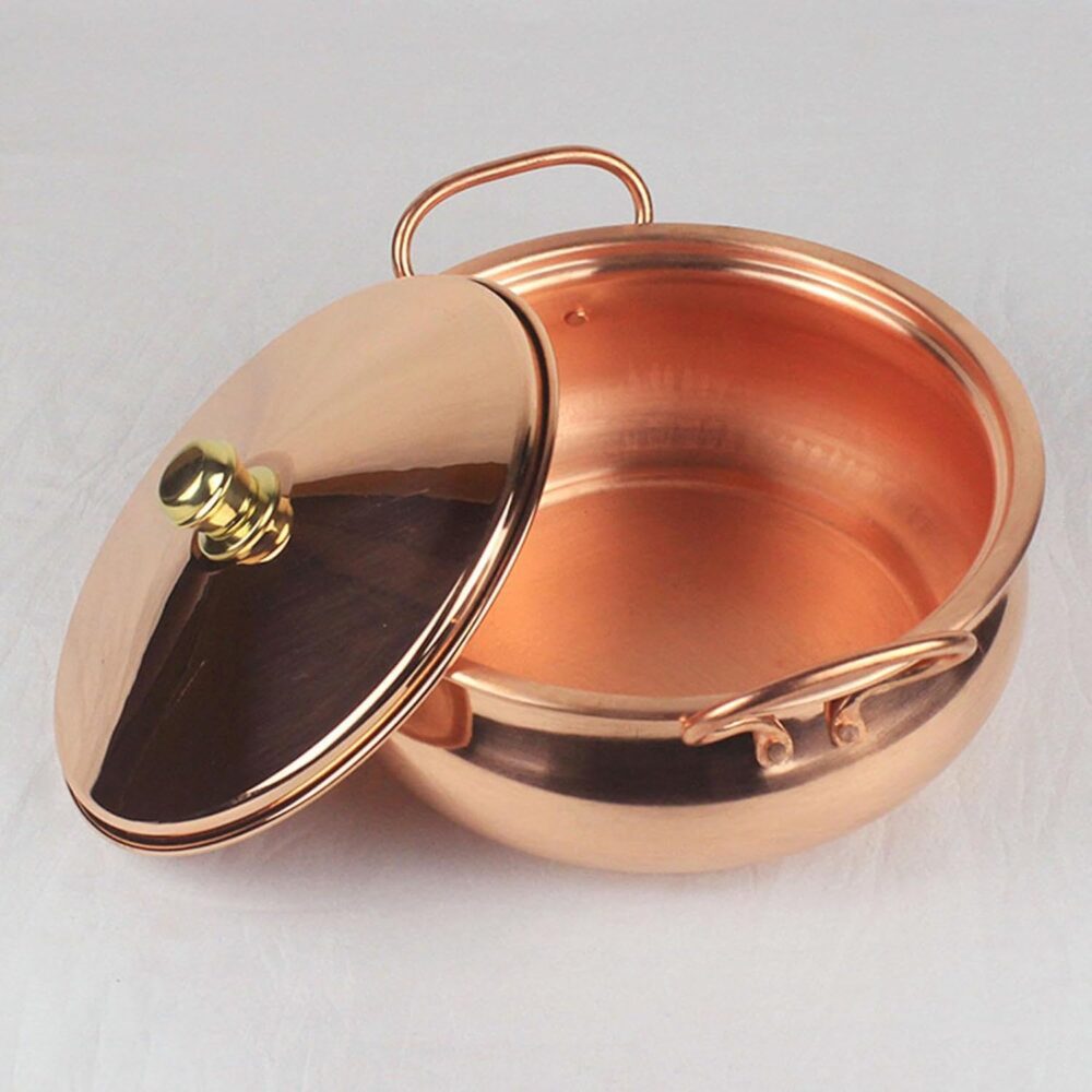SiaBiced Panela de Cobre Puro Panela de Cobre Utensílios de ... - Image 2