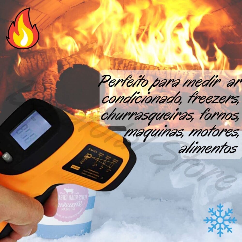 Termometro Industrial Culinaria a Laser Para Forno Freezer -... - Image 5
