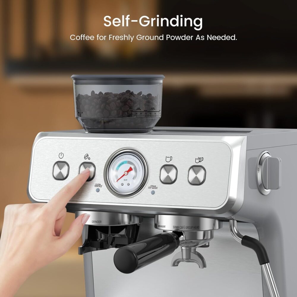 Electactic Máquina de café expresso com moedor, máquina de c... - Image 3