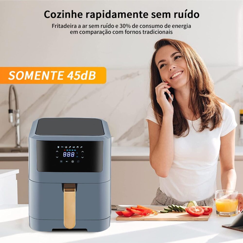 ILID Fritadeira Air Fryer 8L 220V com Tela Touch Inteligente... | É bom mesmo? Descubra antes de comprar - Image 6