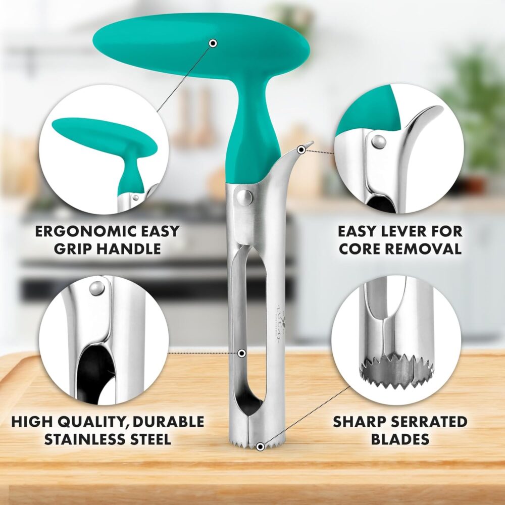 Zulay Kitchen Ferramenta premium de descaroçador de maçã: lâ... - Image 2
