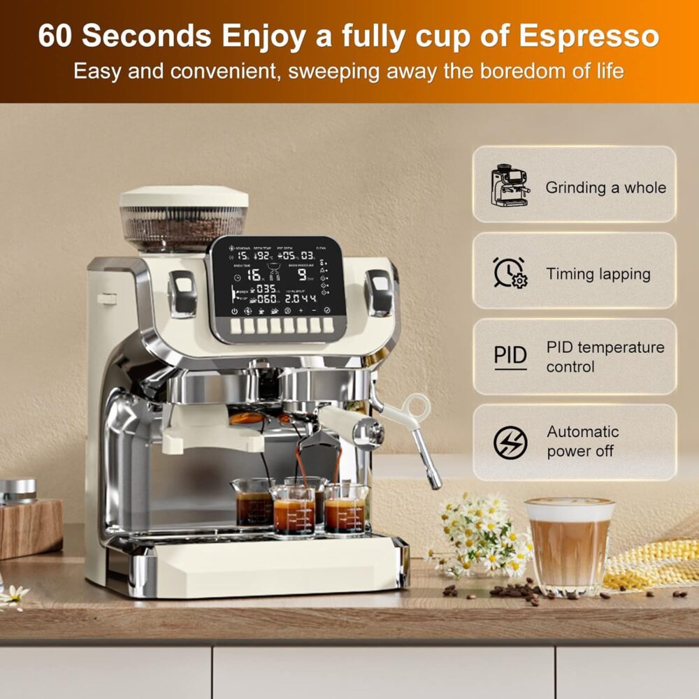 Mcilpoog Máquina de café expresso com espumador de leite, má... - Image 5