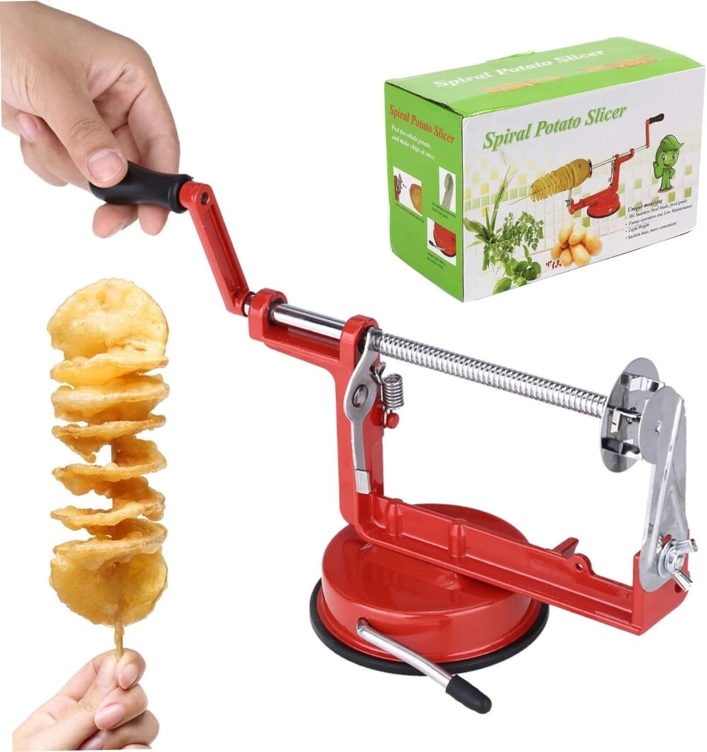 Cortador de batata manual 3 em 1, cortador de batata em espi... - Image 7