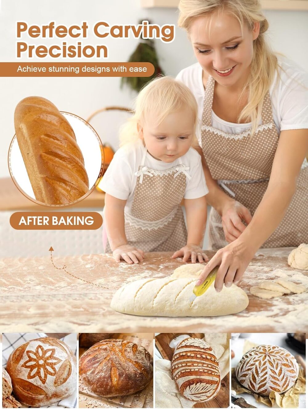PARBTG Ferramenta De Corte Massa Pão, Fermentação Natural Ex... - Image 3
