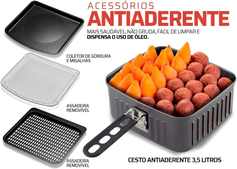 Fritadeira Air Fryer Oven Veronna Dorato Vaf1800a 4 Em 1 12 ... | É bom mesmo? Descubra antes de comprar - Image 5
