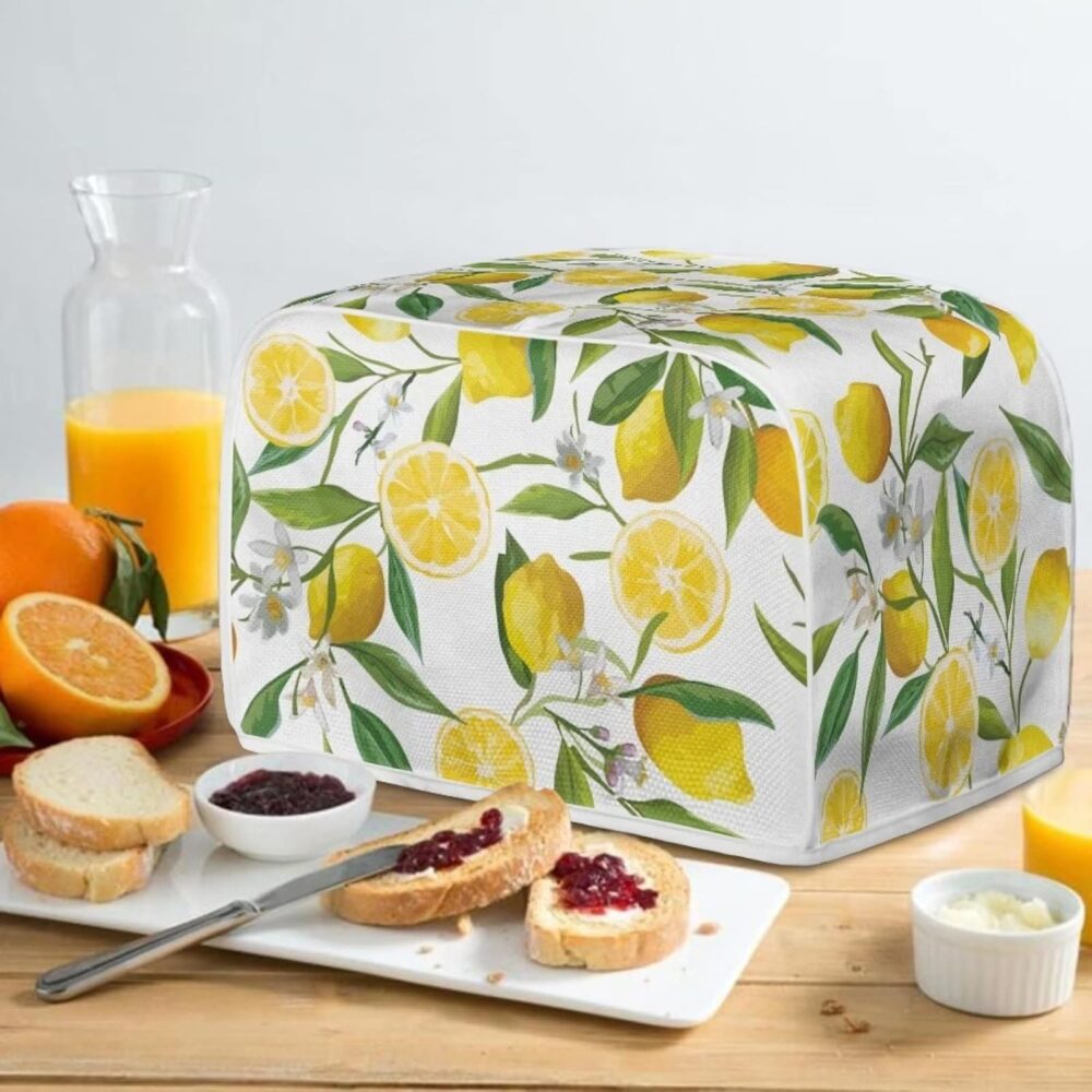 Annejudy Capa floral para torradeira de limão, 4 fatias, pão... - Image 5