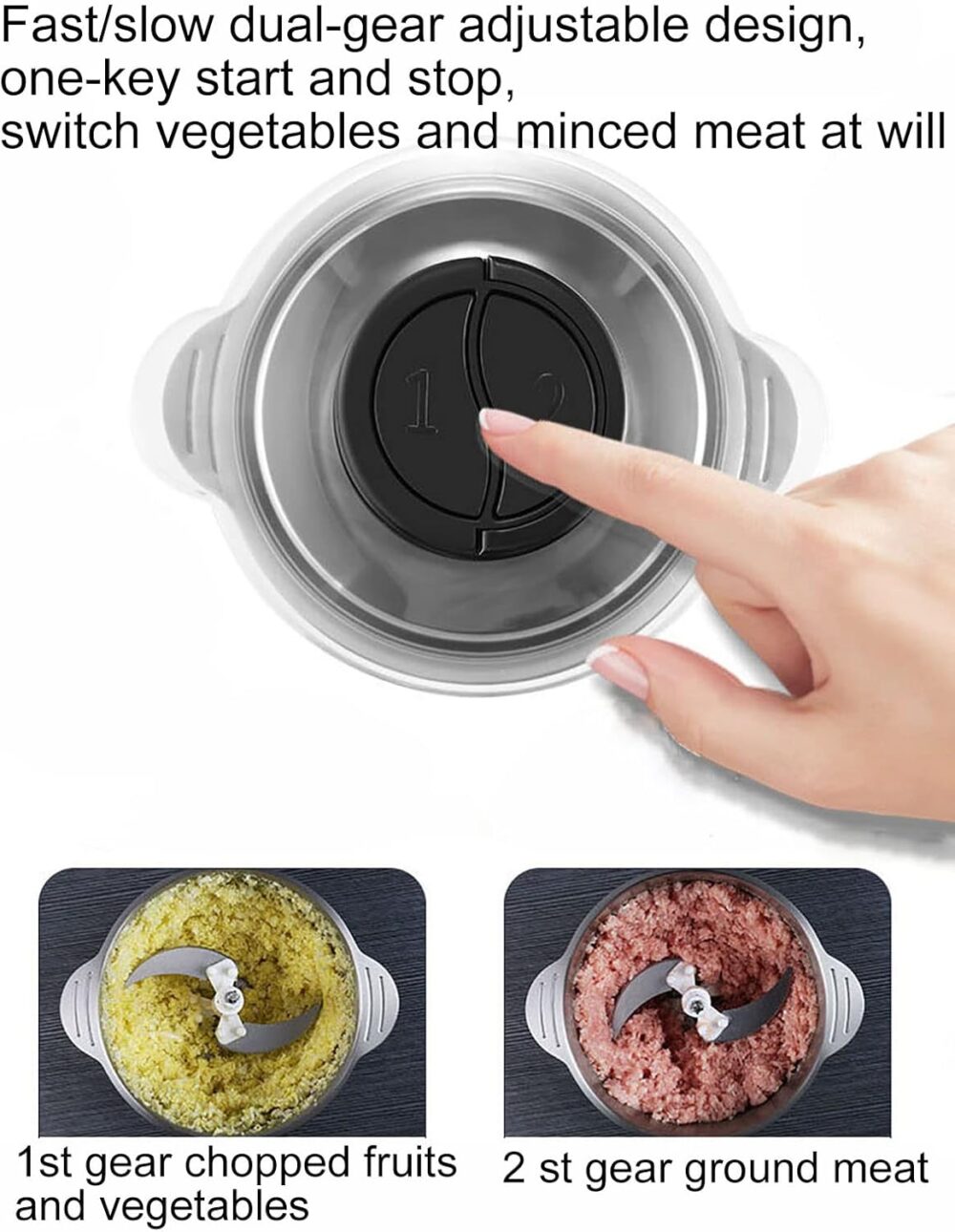 NOVO Moedor de carne, processador elétrico de alimentos 300W... - Image 6