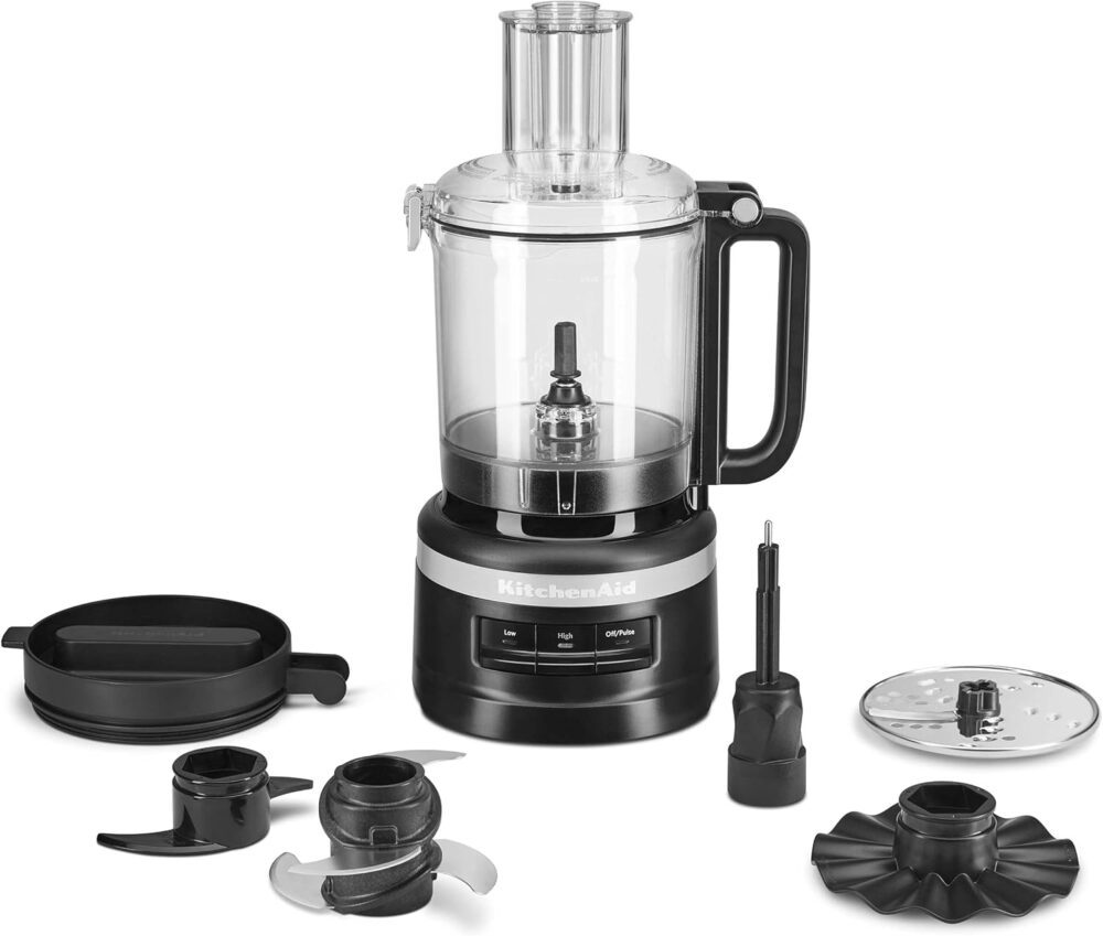 KitchenAid Processador de alimentos com 9 xícaras, preto fos...