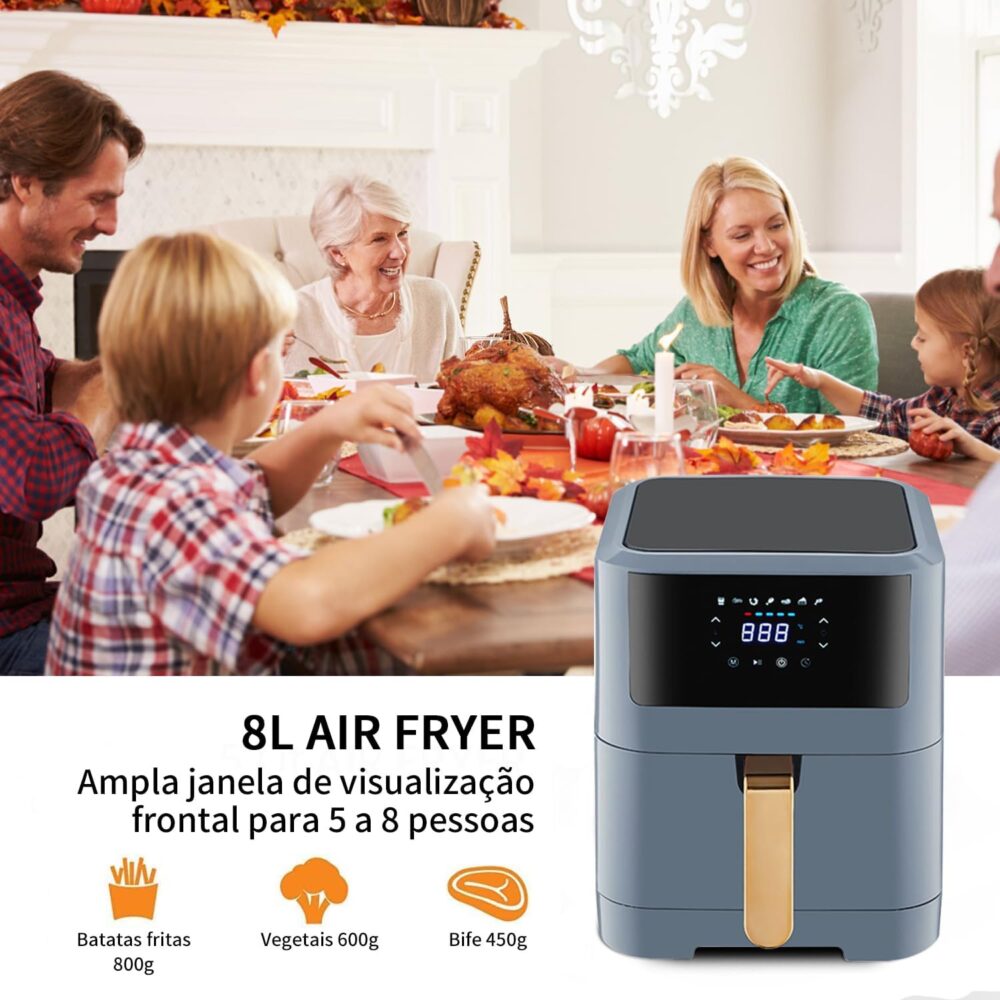 ILID Fritadeira Air Fryer 8L 220V com Tela Touch Inteligente... | É bom mesmo? Descubra antes de comprar - Image 5