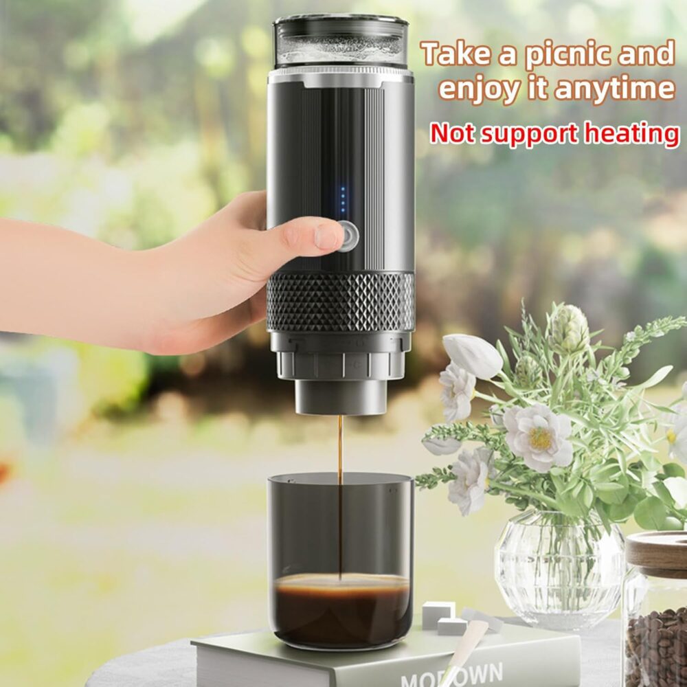 Máquina de café expresso elétrica portátil, operação com um ... - Image 6