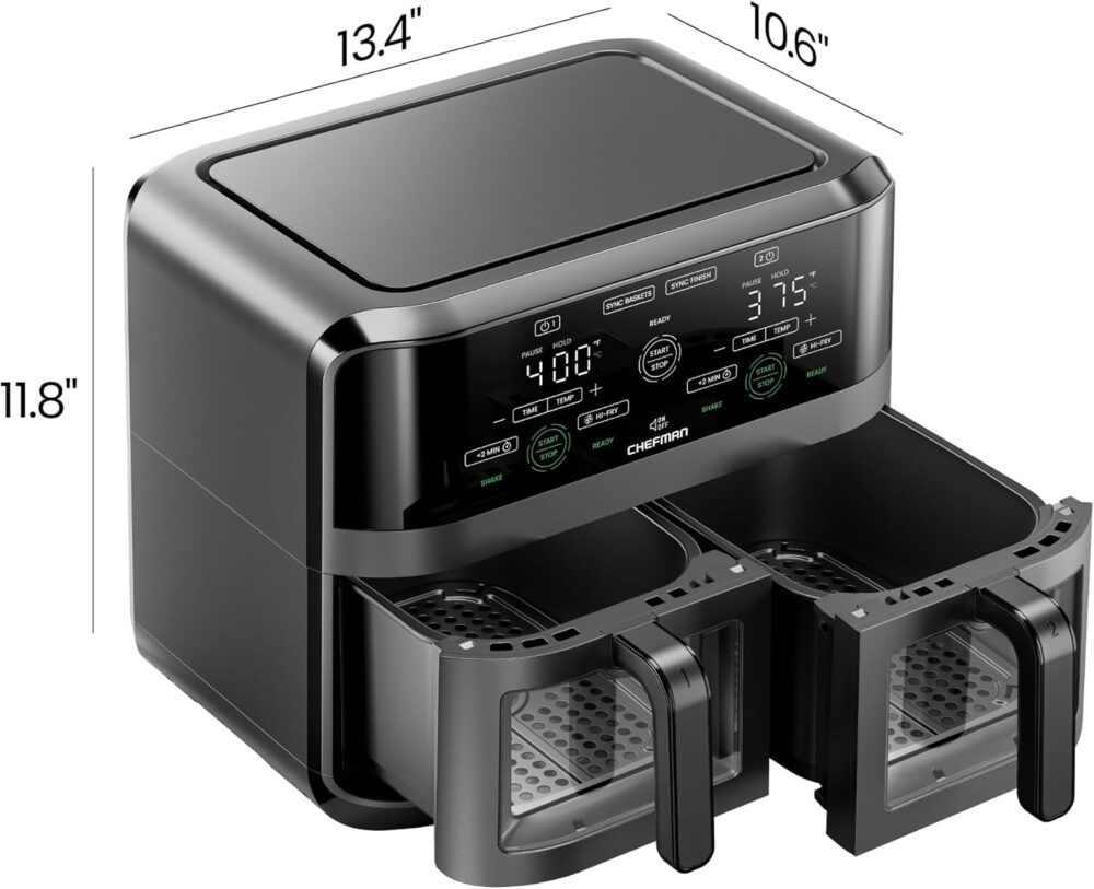 Frigideira de ar com controlo tátil capacitivo e capacidade ... | É bom mesmo? Descubra antes de comprar - Image 8