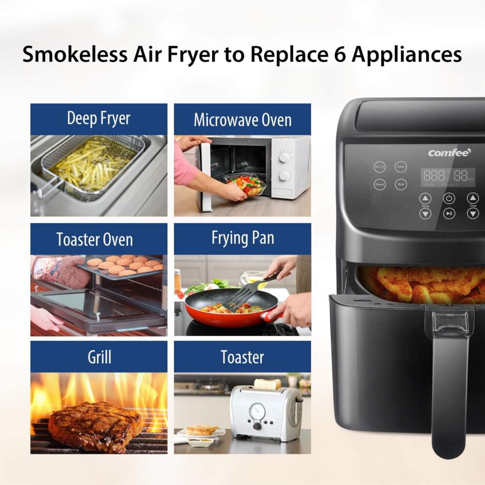 COMFEE' Fritadeira a ar digital de 5,8 L, forno torradeira e... | É bom mesmo? Descubra antes de comprar - Image 3
