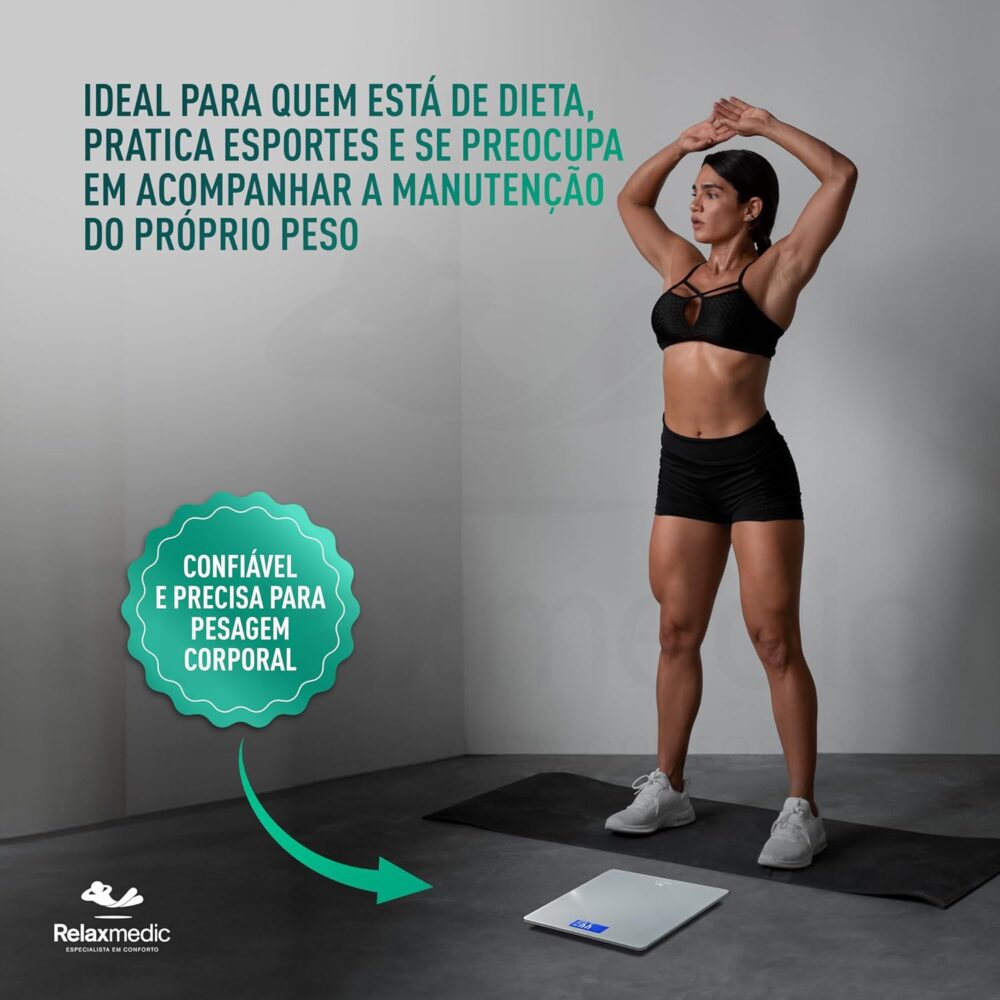 Balança Corporal Digital De Precisão Infit 200kg Relaxmedic - Image 6