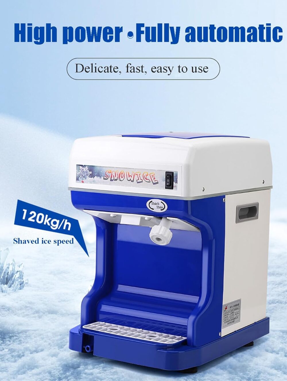 Máquina de gelo raspado elétrica, empurrador de neve de 250 ... - Image 2