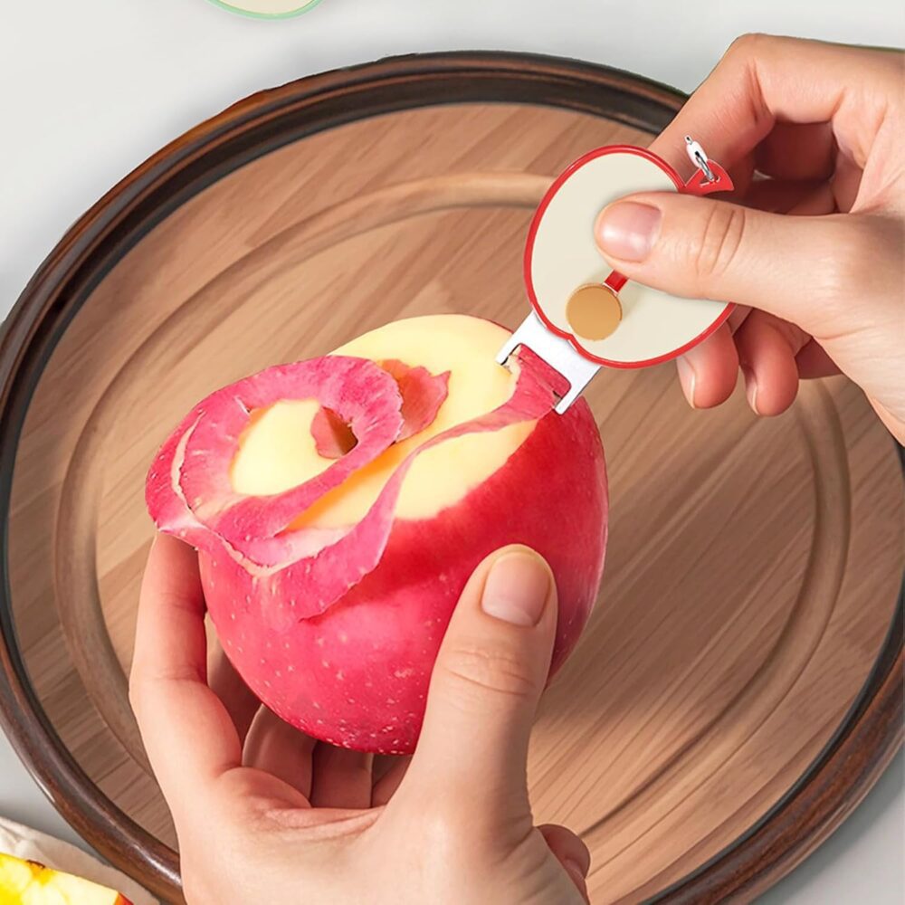 2 peças de descascador de frutas e vegetais em forma de maçã... - Image 2