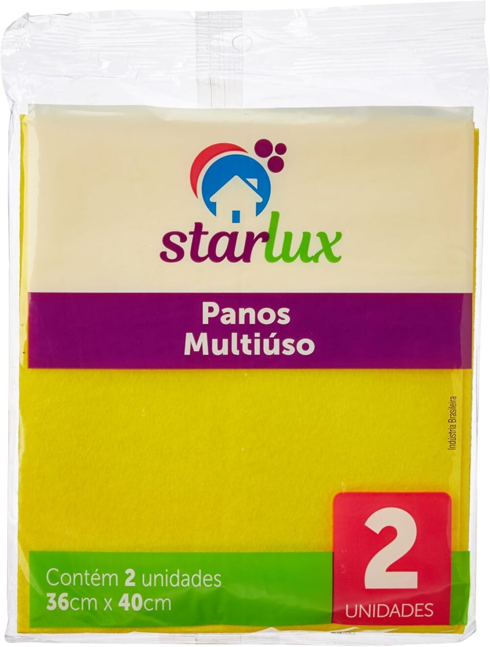 STARLUX Pano Multiuso Amarelo 40 X 36 Cm 2 Unidades Starlux