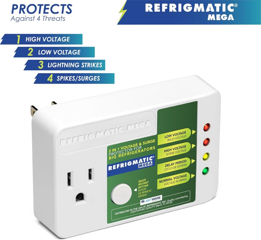 Refrigmatic MEGA, 2 em 1 protetor eletrônico de tensão e sob... - Image 4