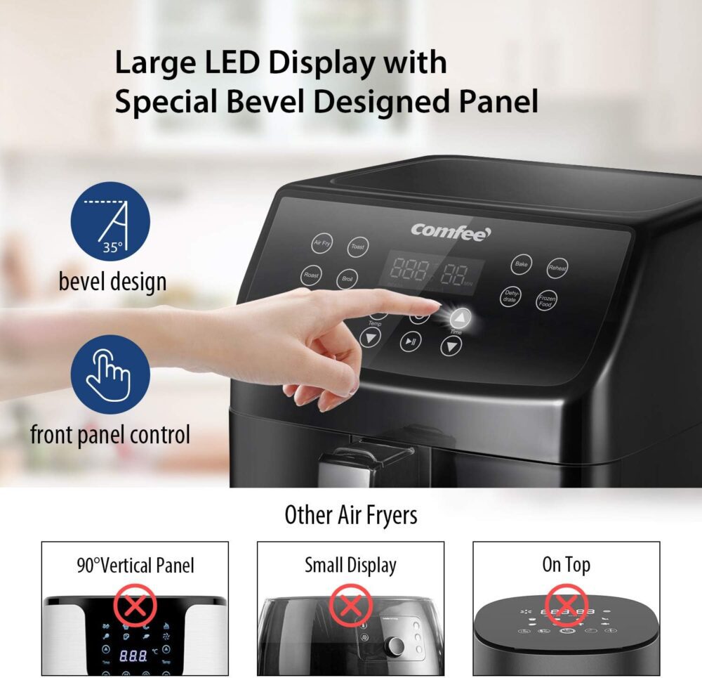 COMFEE' Fritadeira a ar digital de 5,8 L, forno torradeira e... | É bom mesmo? Descubra antes de comprar - Image 4