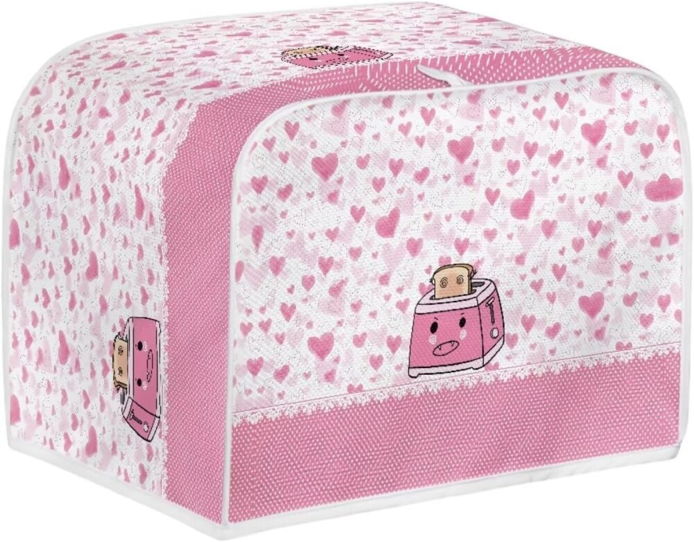 Eheartsgir Capa de torradeira acolchoada rosa coração e torr... - Image 2