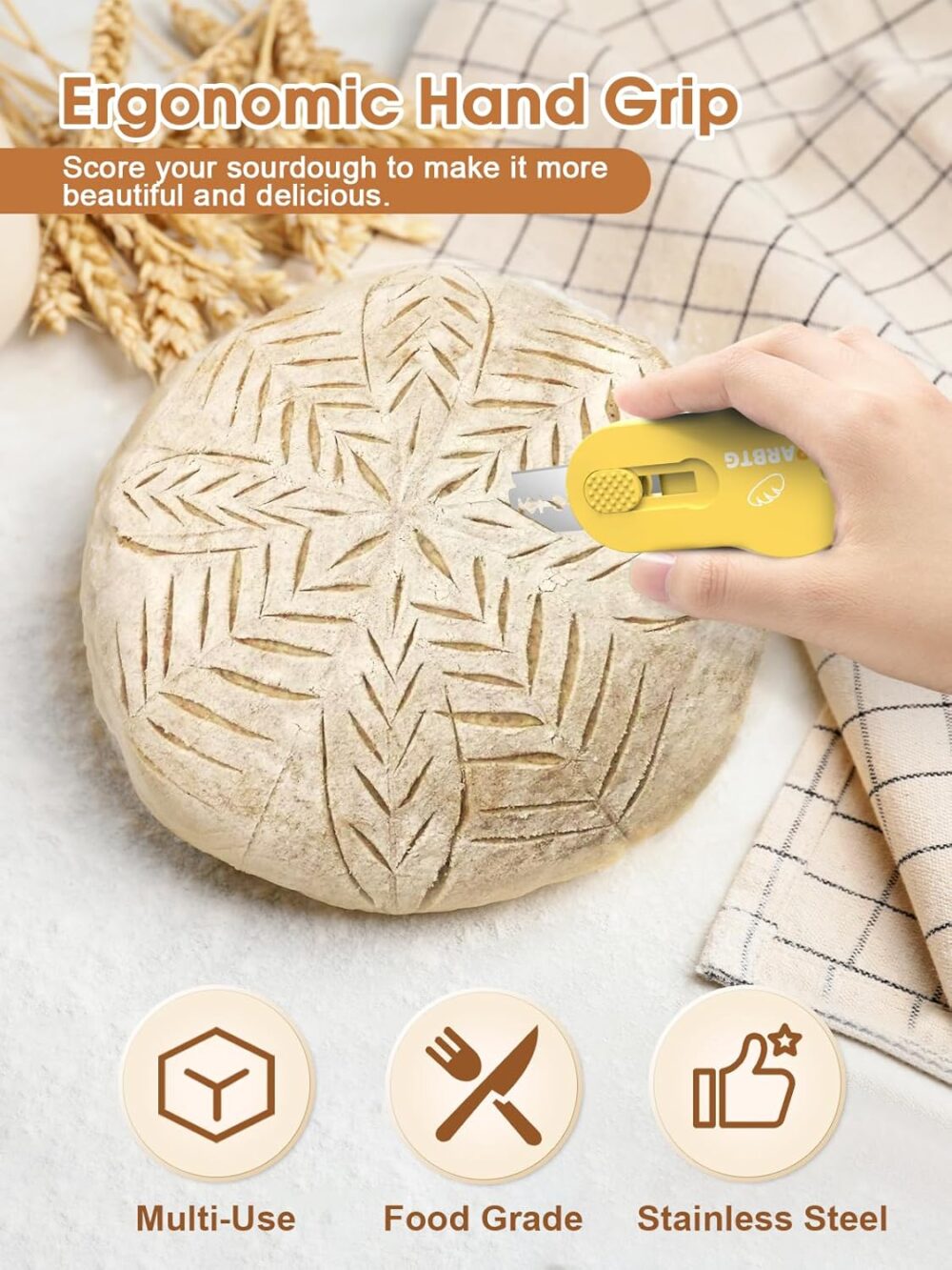 PARBTG Ferramenta De Corte Massa Pão, Fermentação Natural Ex... - Image 4