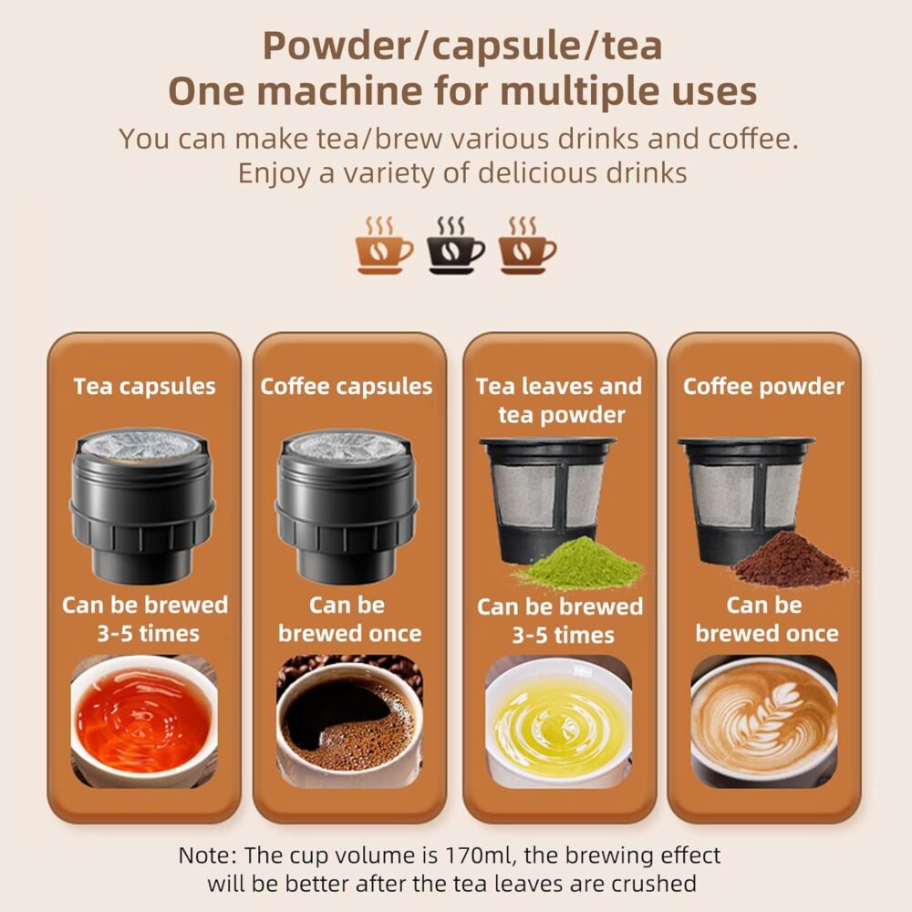 Máquina de café expresso elétrica portátil, operação com um ... - Image 2