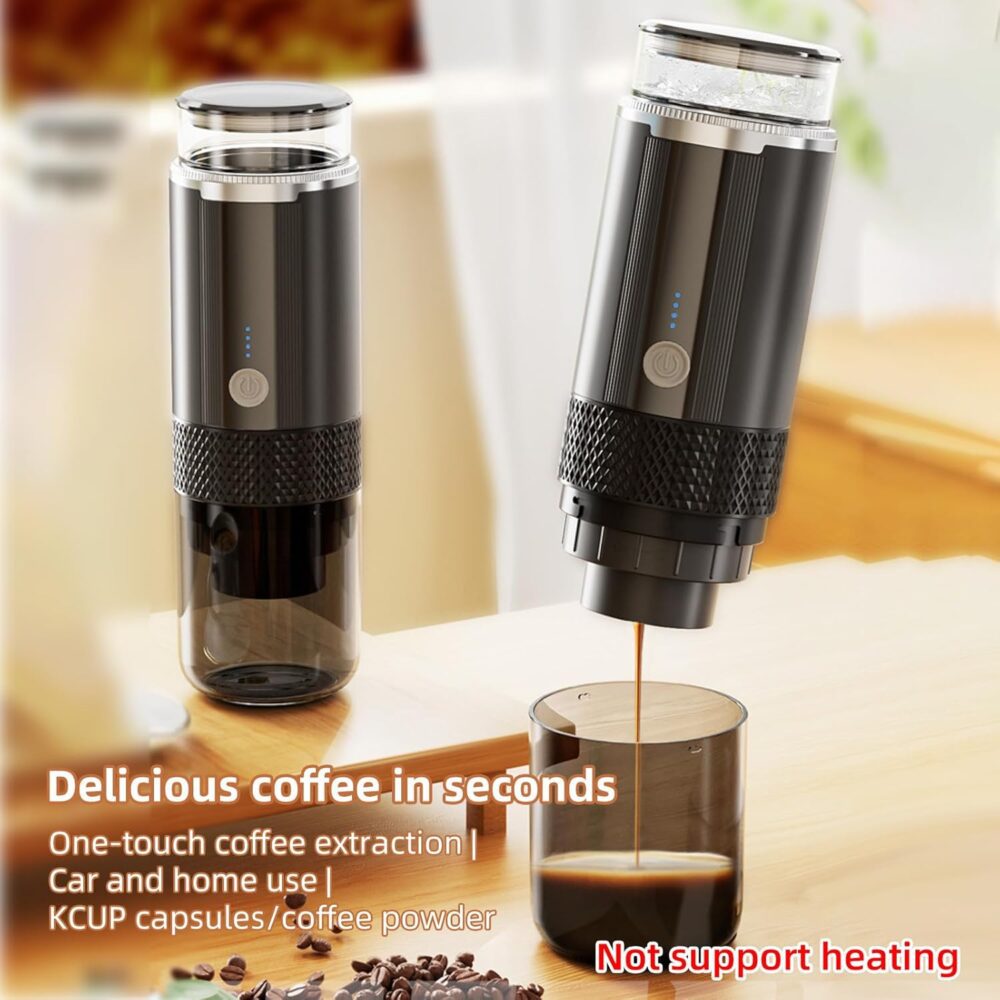Máquina de café expresso elétrica portátil, operação com um ... - Image 4
