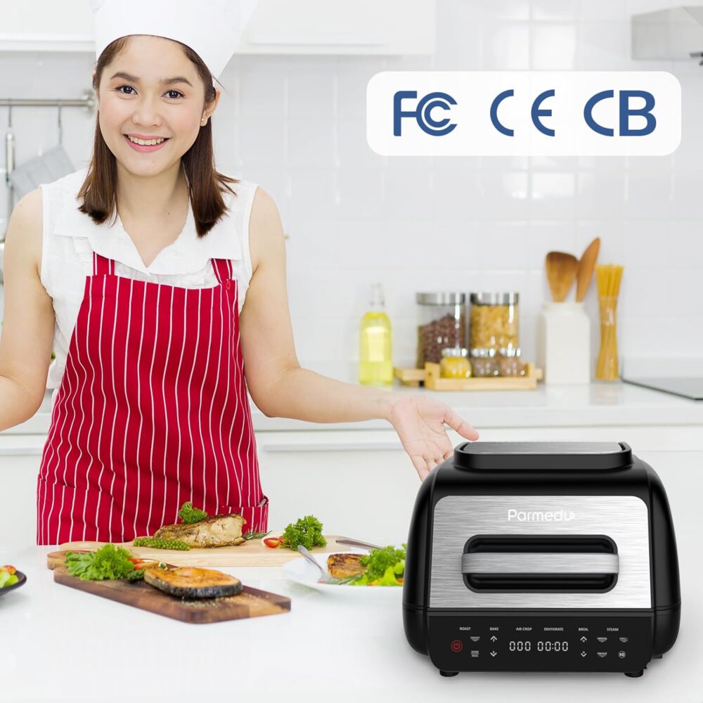 Parmedu Fritadeira A Ar Com Grelha Interna Sem Fumaça: Combi... | É bom mesmo? Descubra antes de comprar - Image 7