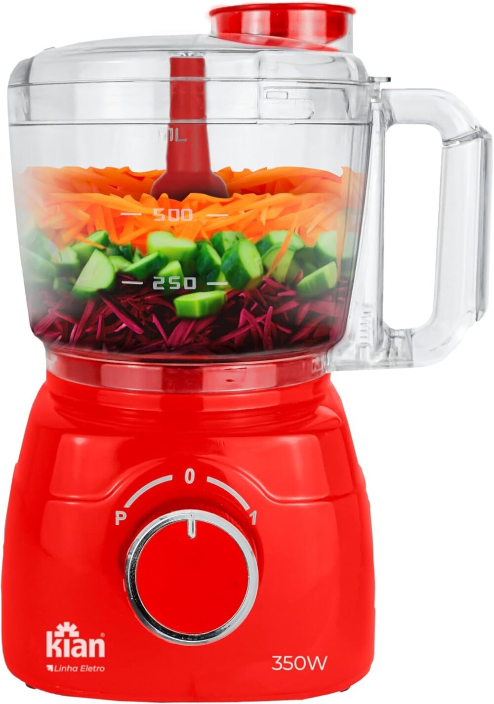 Kian - Processador de Alimentos Turbo Vermelho 127V 350W