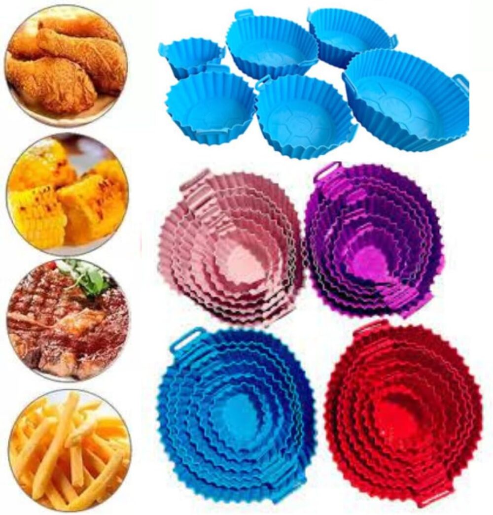 Kit Com 6 Formas Cesta Redonda de Silicone Para Air Fryer Fr... | É bom mesmo? Descubra antes de comprar
