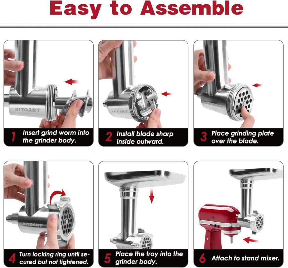 Acessórios de metal para moedor de alimentos KitchenAid, moe... - Image 4