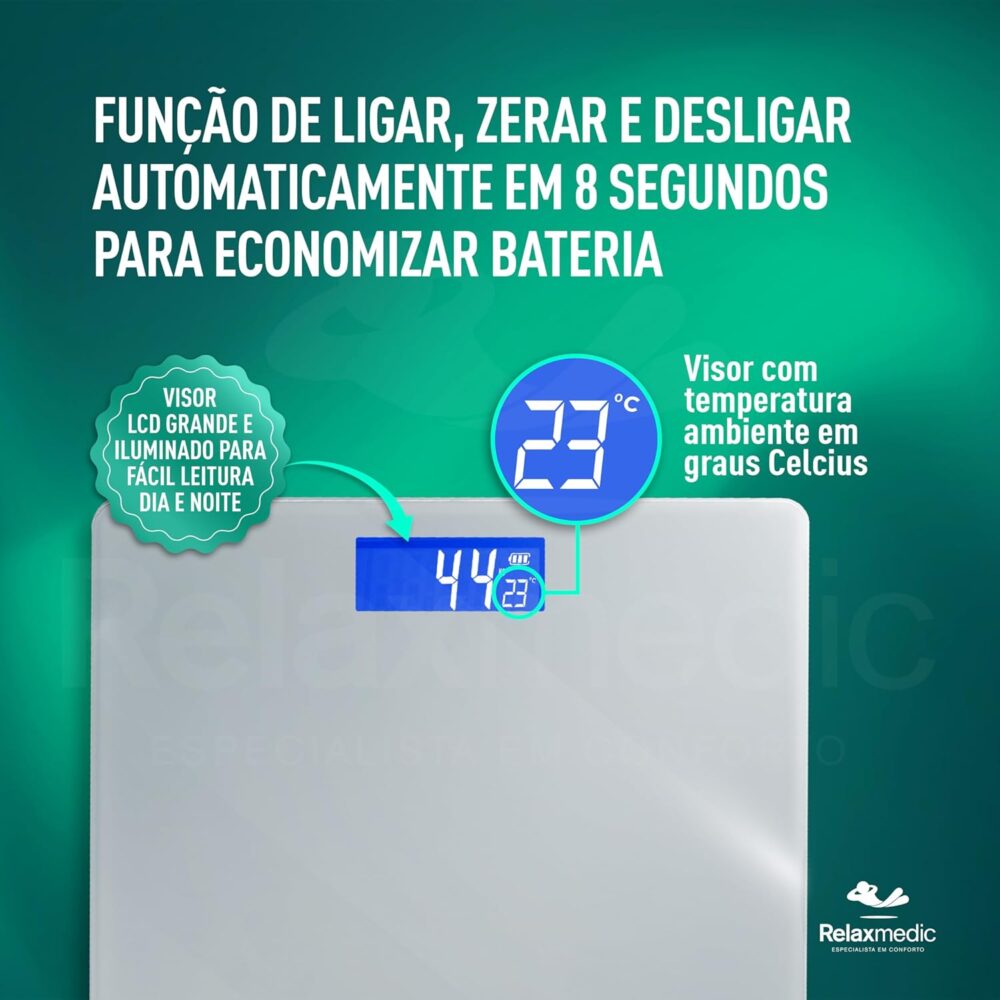 Balança Corporal Digital De Precisão Infit 200kg Relaxmedic - Image 5