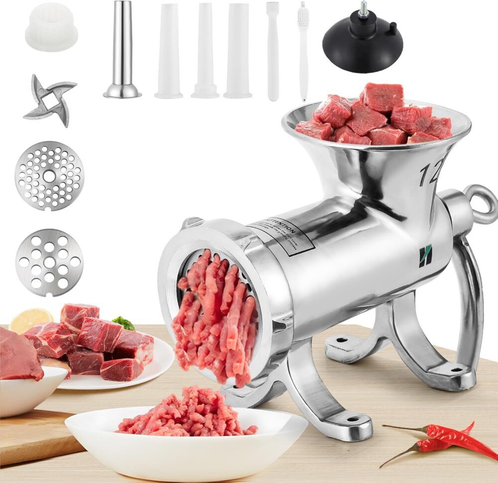 Huanyu Moedor de carne manual resistente para uso doméstico,...
