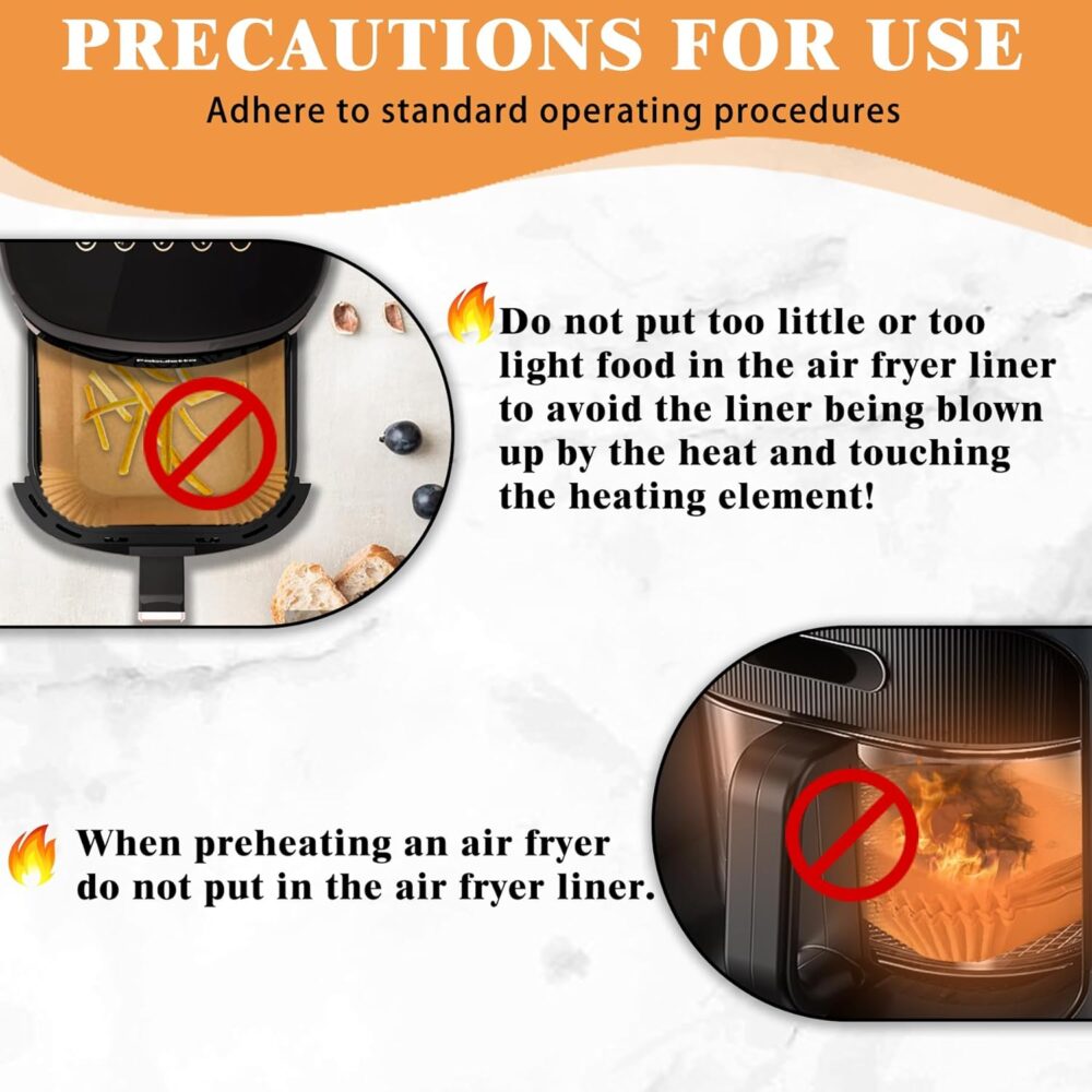 Forros de papel descartáveis Air Fryer, 120 peças de forro a... | É bom mesmo? Descubra antes de comprar - Image 3